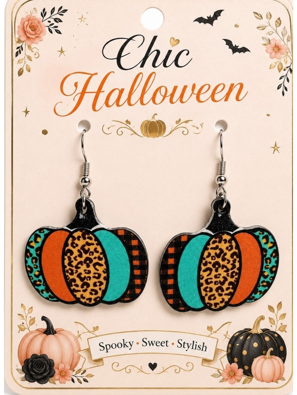 Chic & Stylish Thanksgiving Halloween Pumpkin Earrings